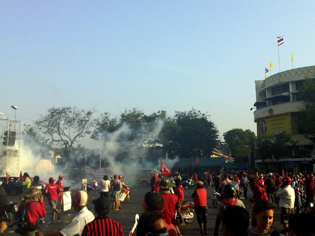 Tear gas on Kok Wa (Photo courtesy of Legal Nomads)