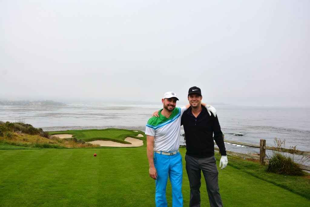 My buddy Dan and I on the 7th at Pebble Beach.