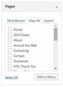 Pages Menu