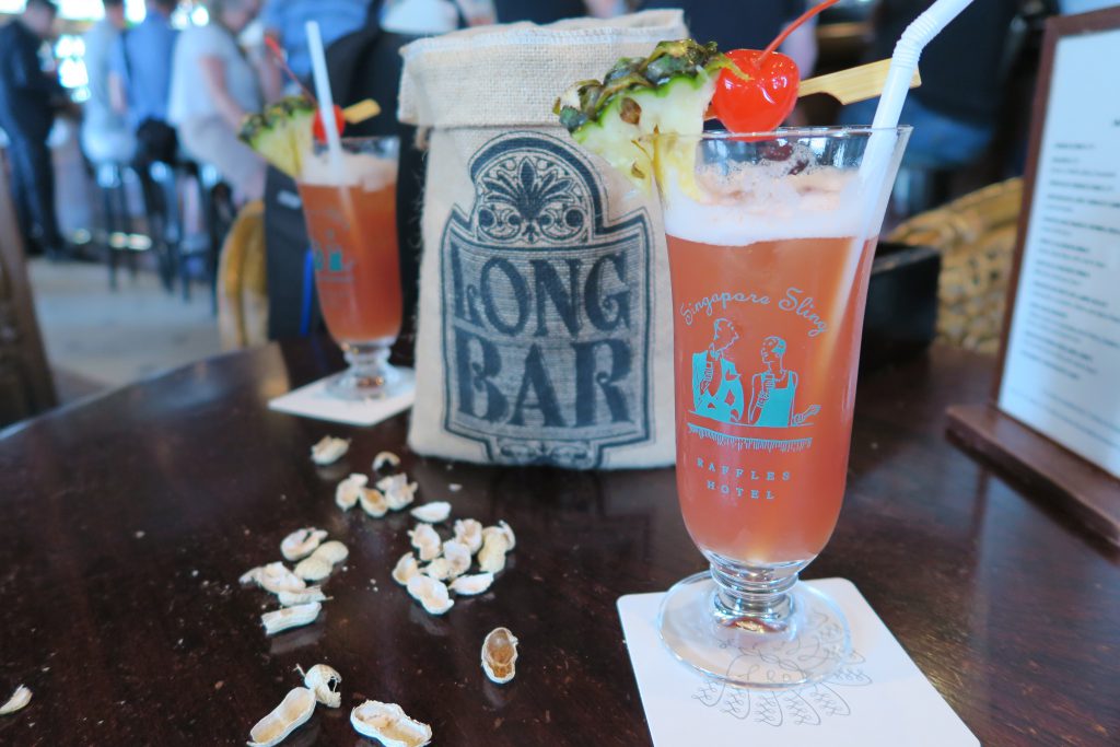 Singapore Slings at the Long Bar in the Raffles Hotel