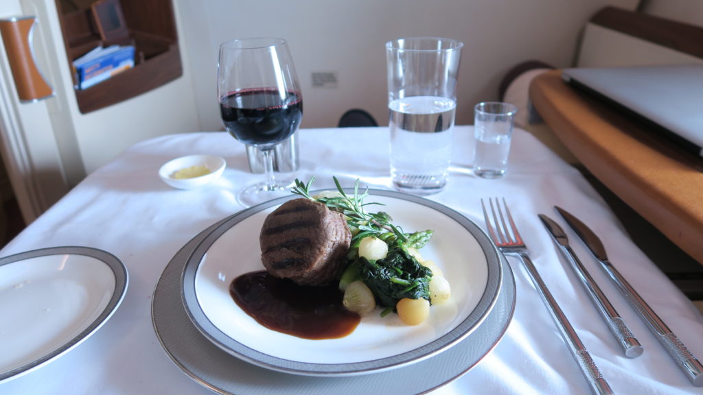 Filet Mignon on Singapore Suites Class