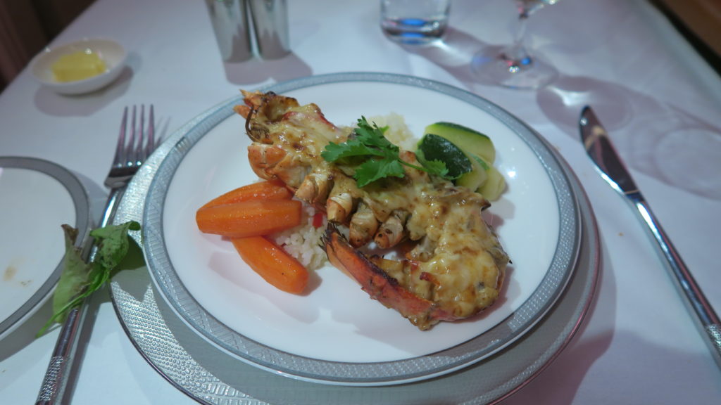 Lobster Thermidor on Singapore Suites Class