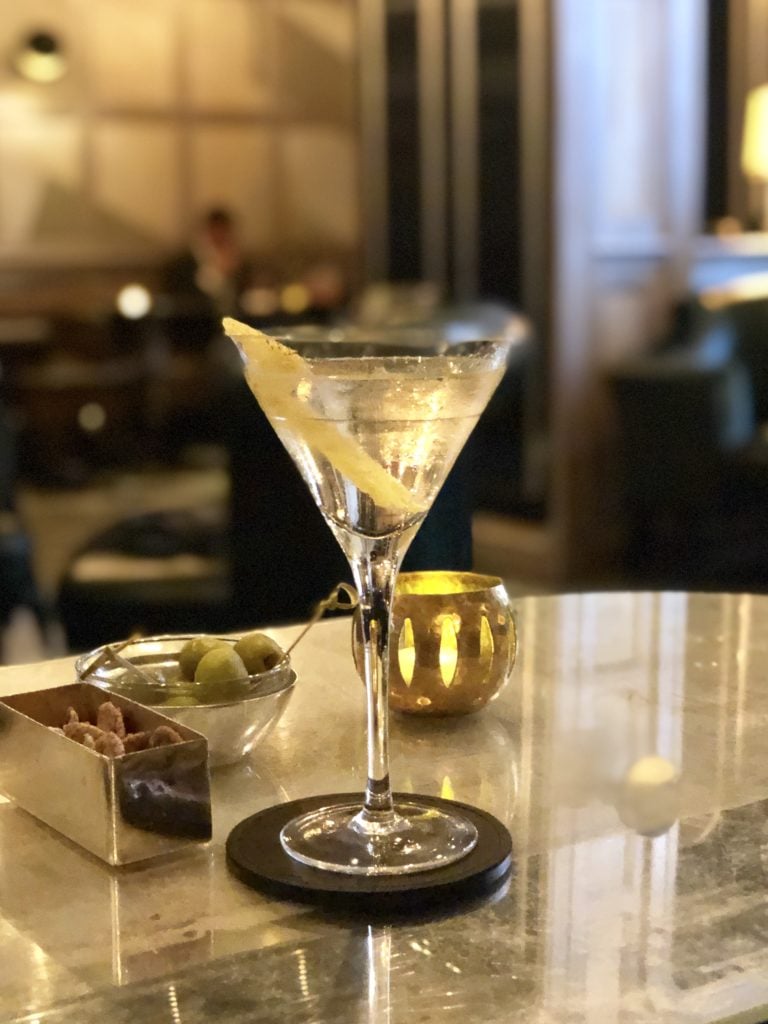 The famous Connaught Martini