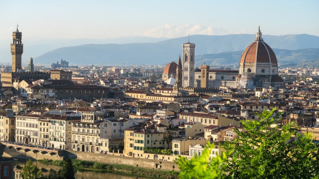 The view overlooking Florence, Italy