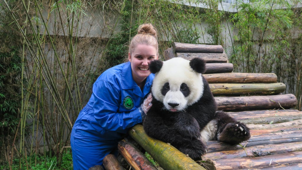Tate at the Wolong Panda Reserve outide Chendu, China