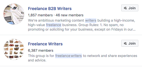 freelance writer groups