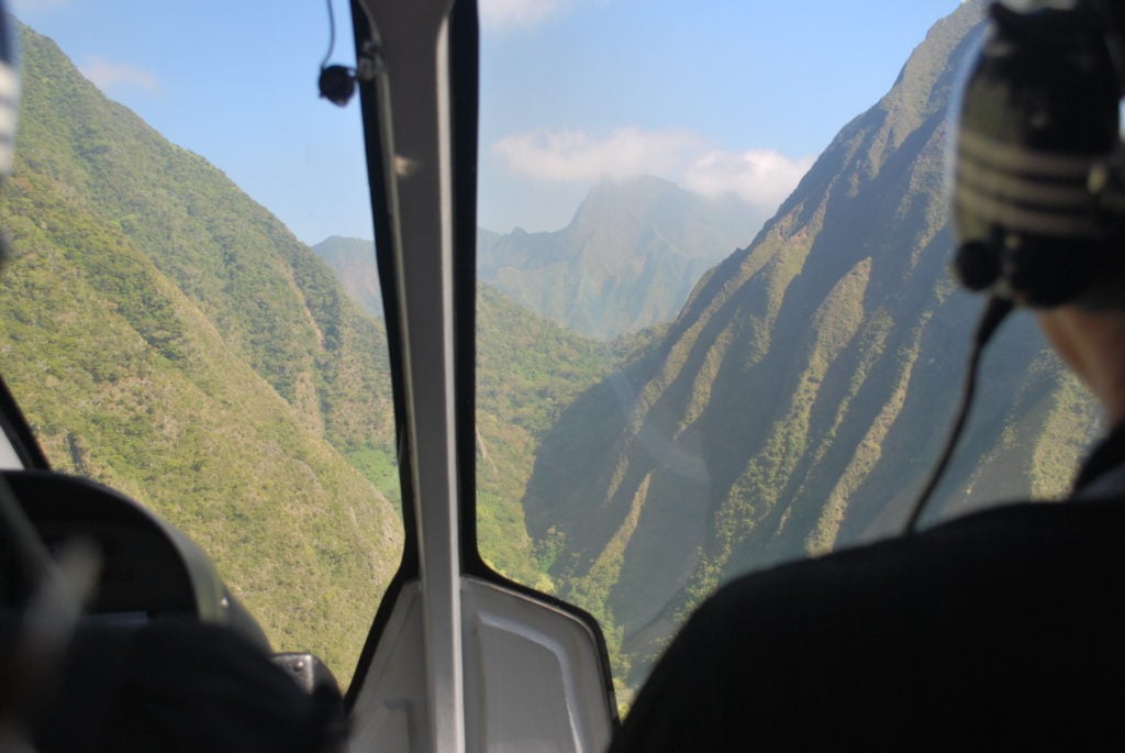 Sunset helicopter tour on Maui