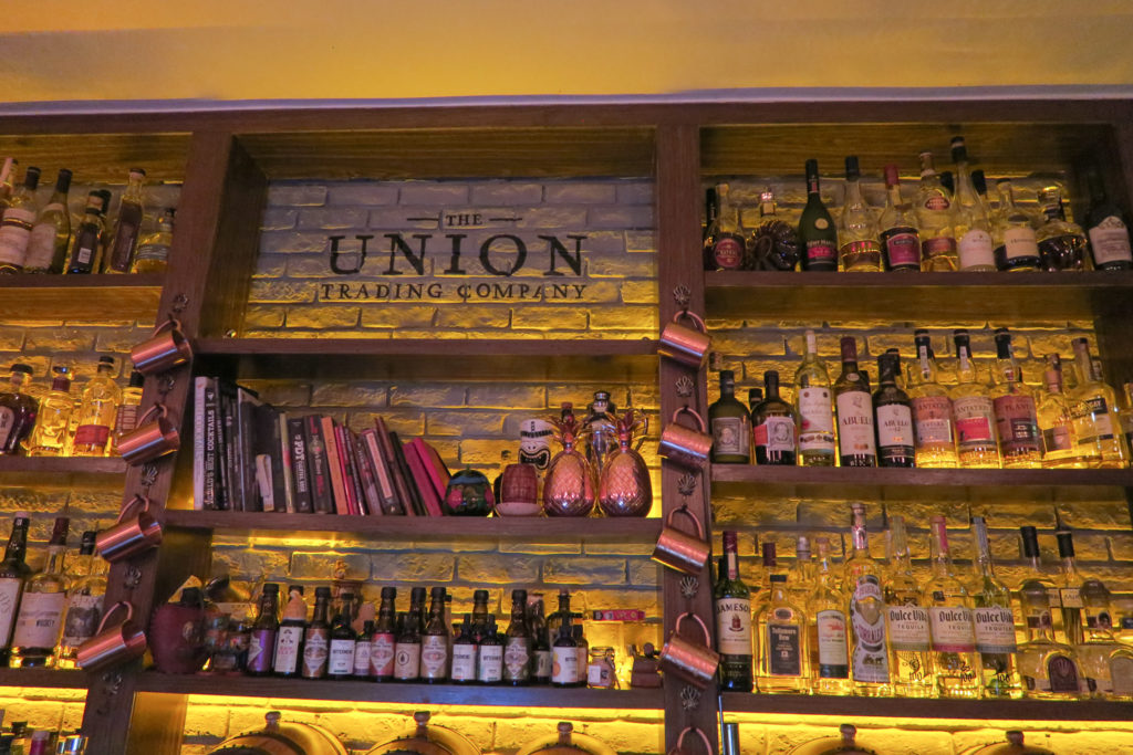 The bar at Union Trading Company in Shanghai, China.