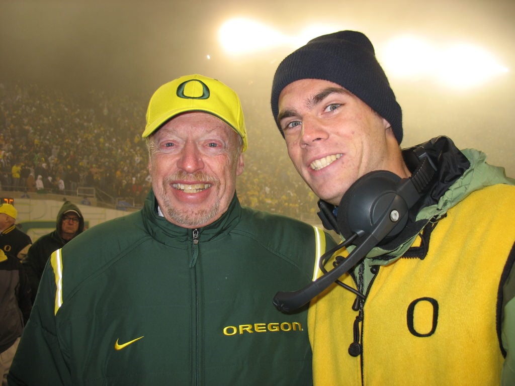 Phil Knight at Autzen Stadium