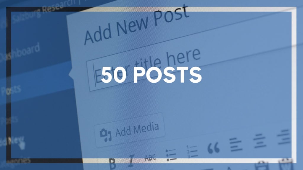 is my blog in a good niche 50 posts