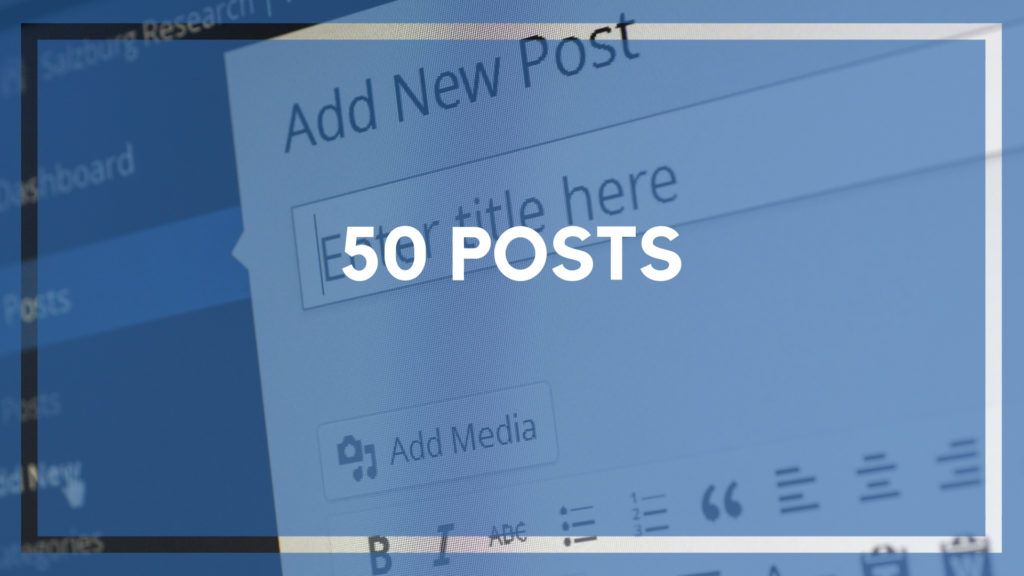 is my blog in a good niche 50 posts