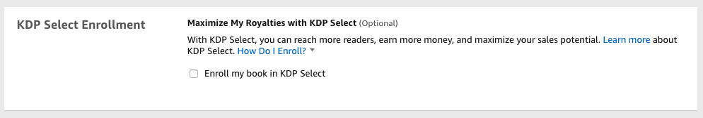 amazon kdp vs kdp select