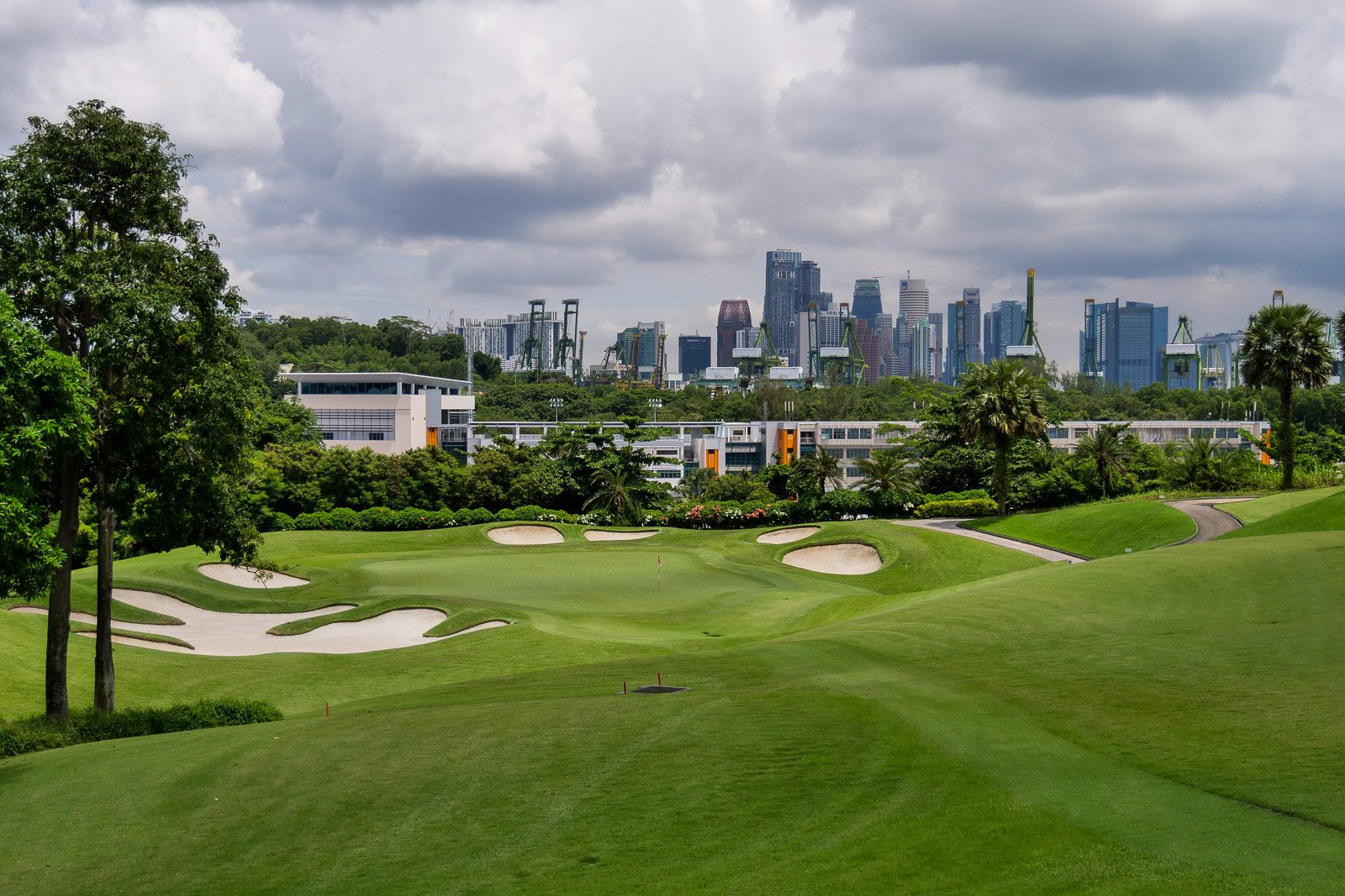 The second hole on the Serapong Course at Sentosa Golf Club in Singapore.