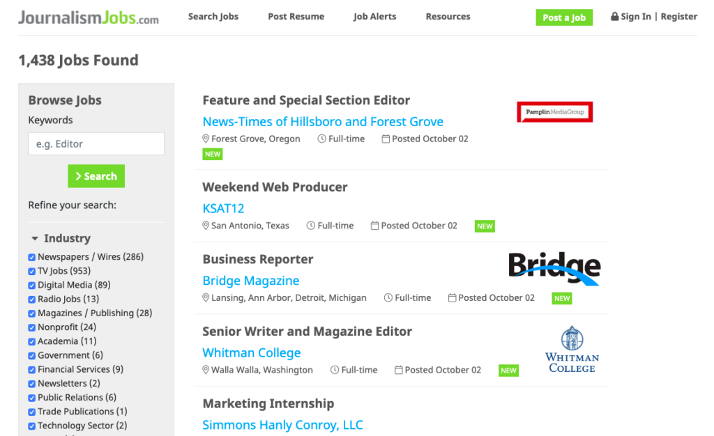 freelance writing job boards journalism jobs