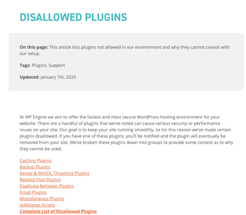 Their disavowed plugins page.