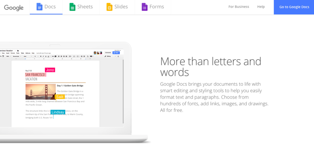 google docs best writing tools