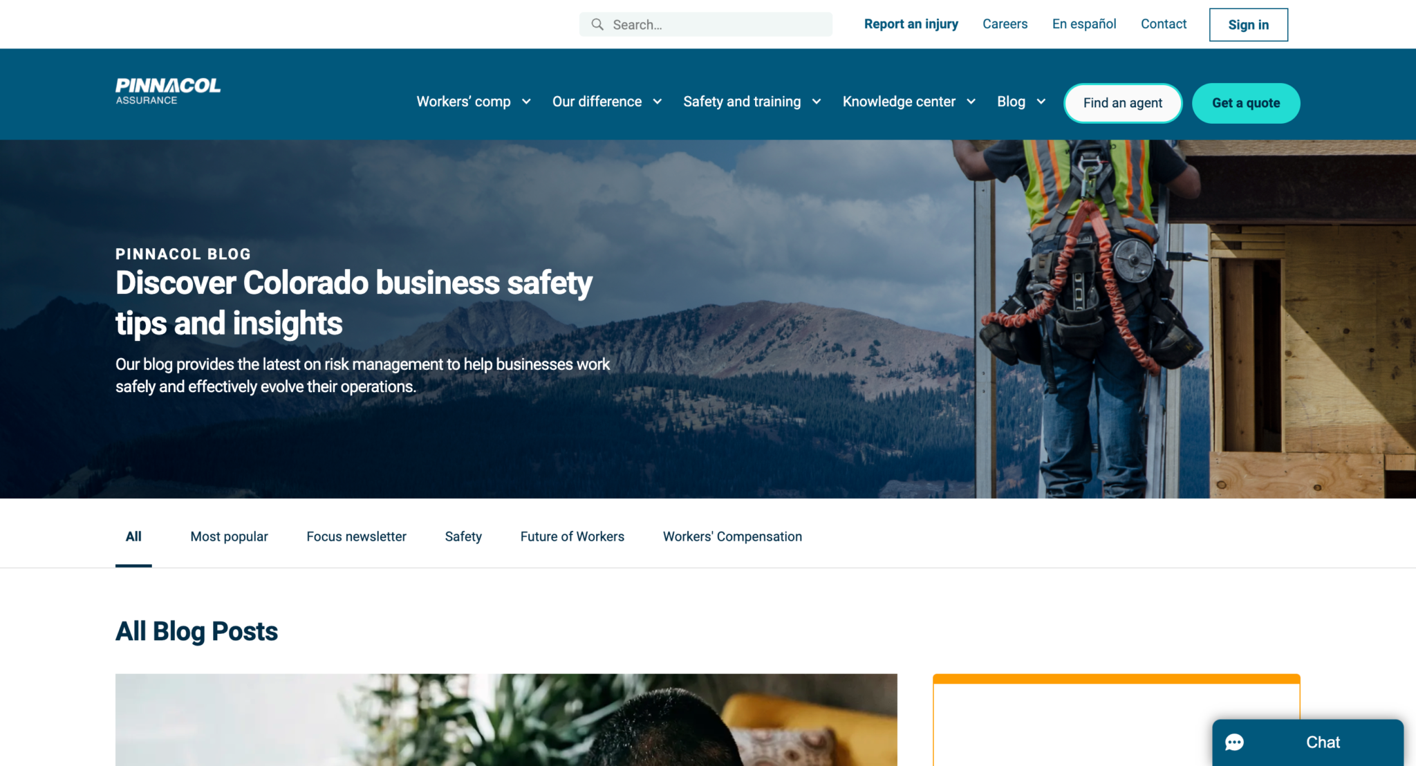 Pinnacol Blog Workplace Safety Workers Comp