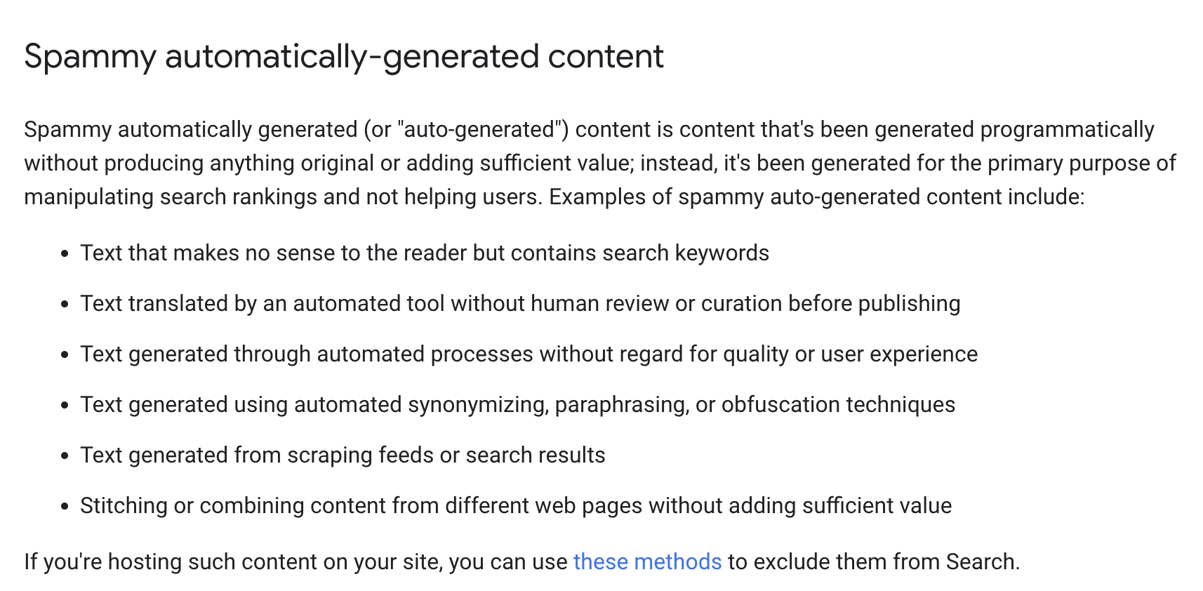 Google's Spammy AI Content Rules